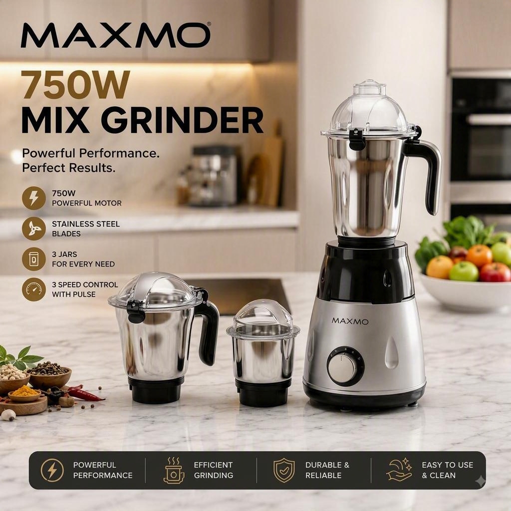 BFPMX-MG750-S Maxmo 750w Mixer Grinder